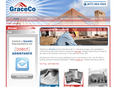 GraceCo Construction Services Website